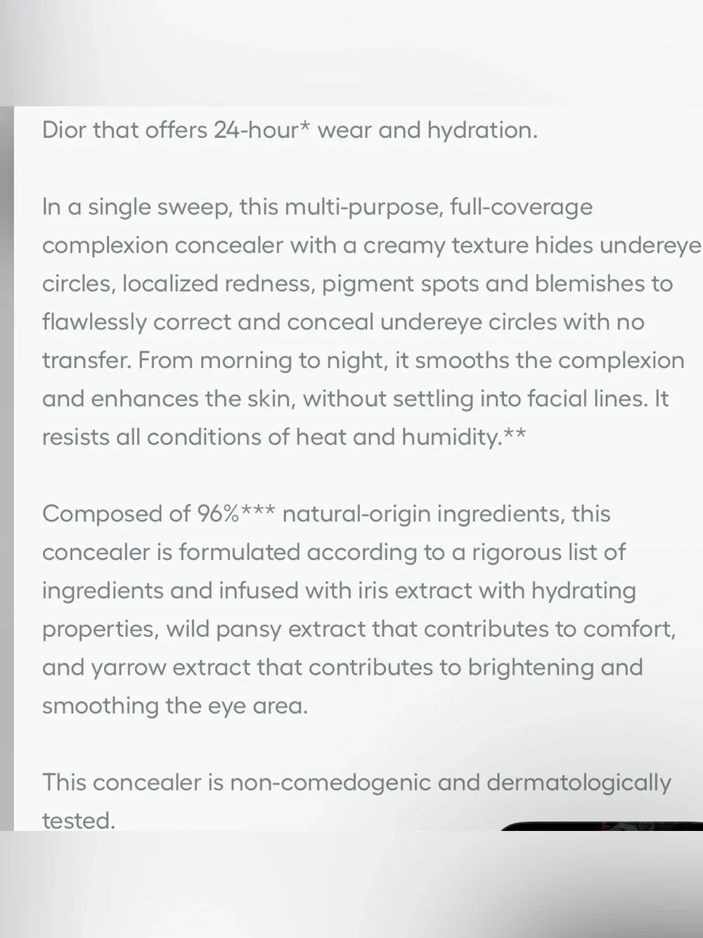 Dior Forever Skin Correct Concealer - Shade 1N